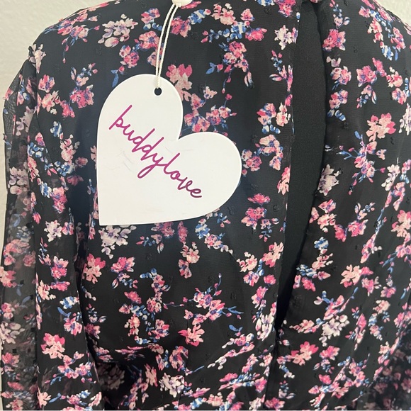 Buddy Love Black and Pink Floral Mini Dress - Picture 8 of 9